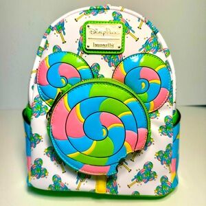 NWT. Loungefly Disney Mickey Mouse Lollipop Loungefly Mini Backpack Disney Eats.